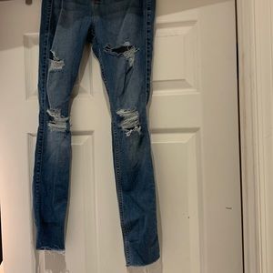 Hollister skinny ripped jeans size 3R